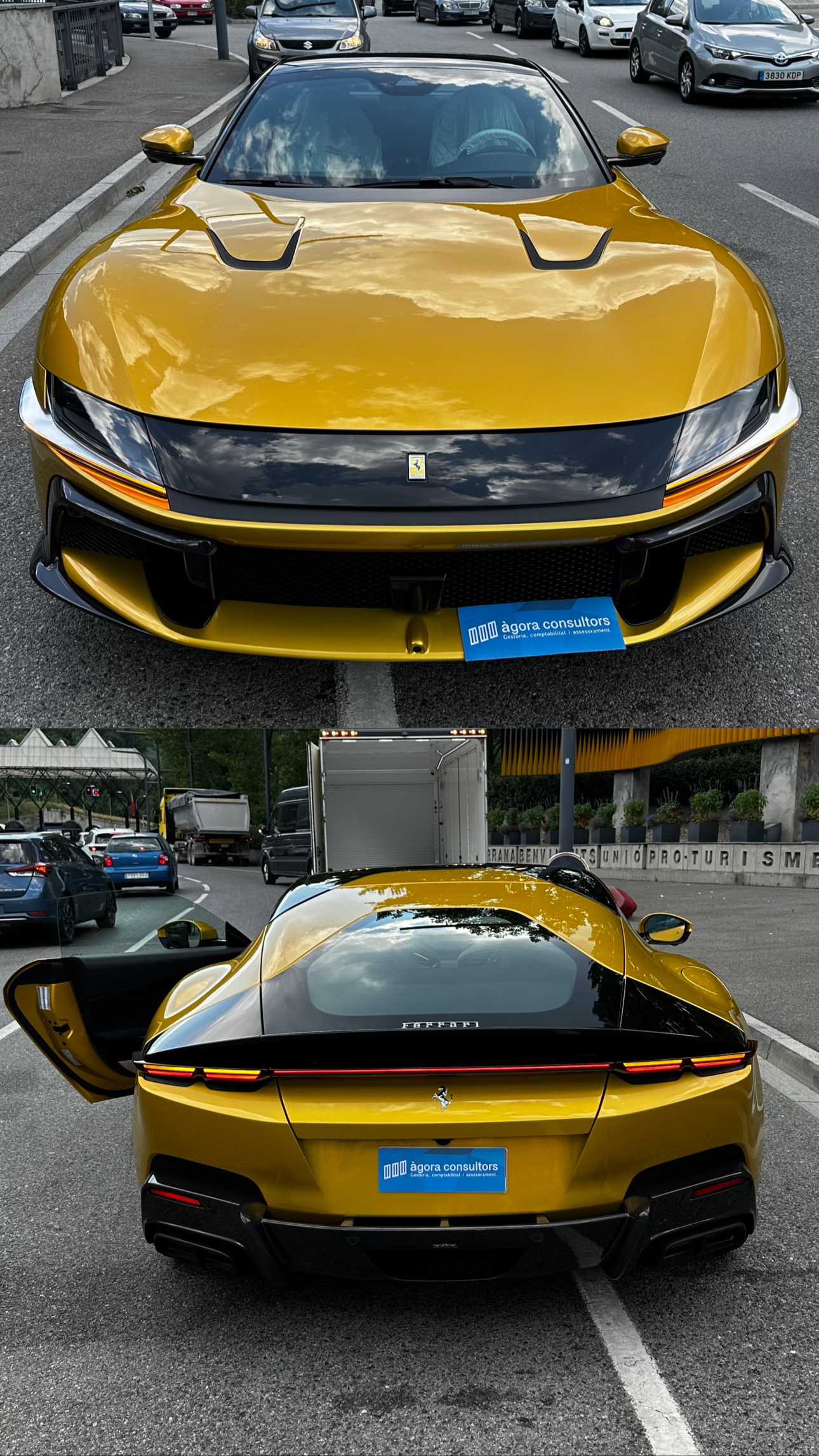 Nou Ferrari 12Cilindri amb gestió de matrícula temporal per a no residents a Andorra.